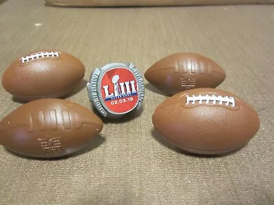 Super Bowl LIII 53 Replica Ring NE Patriots LA Rams Plastic With 4 Ring Football • $10.25