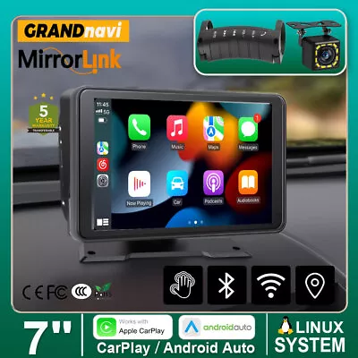 7  Portable Touch Screen Car Radio Carplay & Andriod Auto GPS Stereo Multimedia • $93.79