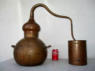 Vintage Copper Hammered Distillery Alembic Still Moonshine Good Size 10 Litres • $365