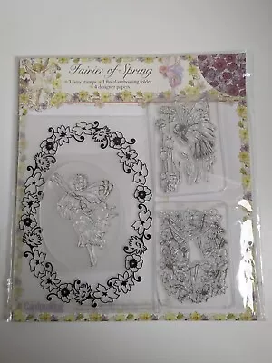 Margaret Tarrant Fairies Of Spring Clear Cling Stamp Set Inc Embossing Folder • £6.49