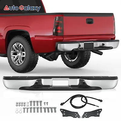 New Chrome Rear Bumper Assembly For 1999-04 Chevy Silverado GMC Sierra 1500 2500 • $132.80