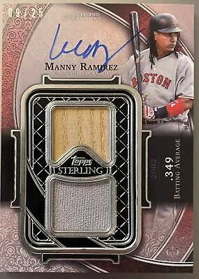 2022 Topps Sterling Manny Ramirez Dual Relic On-Card Auto 09/25 Boston Red Sox • $324.99