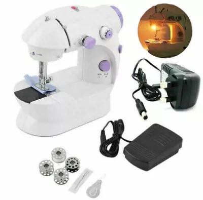 Electric Sewing Machine Portable Mini Multi Function Desktop Tailor Household ~ • £12.99
