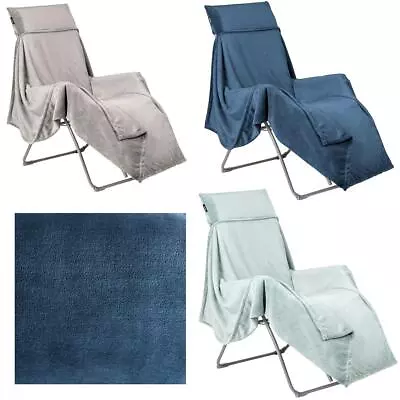 Lafuma Flocon Fleece Throw For Recliners LFM5040 Inuit Fjord Boreale • £48.99