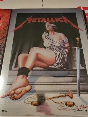 RARE 2017 Metallica Dallas TX Concert Mirror Foil Poster Artist Print XX/40 • $399