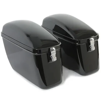 Large Hard Saddlebags Motorcycle Luggage Trunk For Harley Sportster Softail • $135