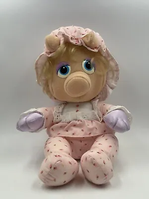 Vintage Hasbro Pampers Muppet Babies Miss Piggy Plush 11” 1984 Pink Pjs • $9.60