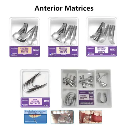 Dental Matrix Bands Anterior Proximal Strips Sectional Contoured Matrices Twin • $6.97