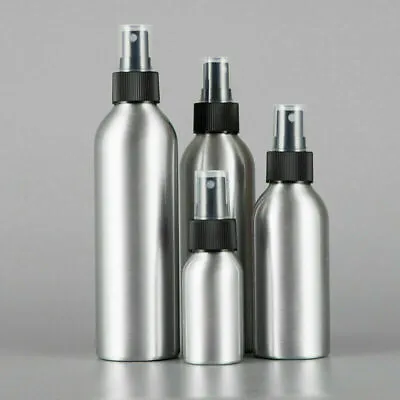 Aluminium Spray Bottles Refillable Empty Metal Perfume Mist Atomiser 50-250ml • £3.20