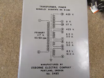 Ultimate DYI Amp Builders Power Transformer  425 Volts 5 V @ 3A 6.3 V @ 15 A • $149