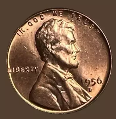 1956 D Wheat Penny LINCOLN CENT 1C 6603N Mint State • $4.68