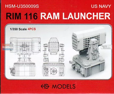 HSMU350009U 1:350 HS Models US Navy RIM-116 RAM Launcher • $26.44