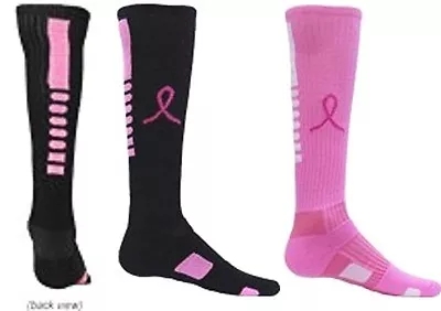 Girls  Pink Ribbon   All SPORT Soccer Volleyball Softball SOCKS ~* NWT *~ • $5.90