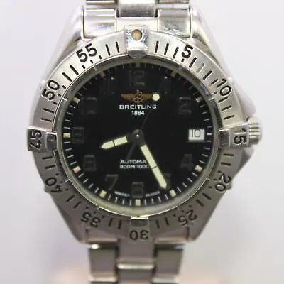 Vintage Breitling Colt Automatic A12035 (1992-1998 Model) 38mm Steel Dive Watch • $455.50