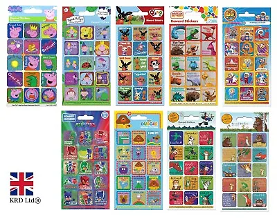 £3.62 • Buy Kids CHARACTER REWARD STICKERS Arts Crafts Foil Sticker Sheets Party Bag Gift UK
