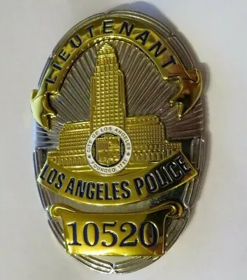 £55.53 • Buy Movie Badge L A P D Police LIEUTENANT # 10520 Police Badge Brand USA