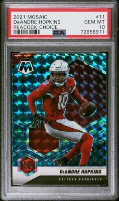 🔥2021 Panini Mosaic Choice Deandre Hopkins Peacock PSA 10 Case Hit SSP D Hop 🔥 • $139