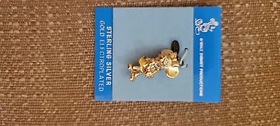 Disney Minnie Mouse Pin Sterling Silver Gold Electro Plated • $4.99