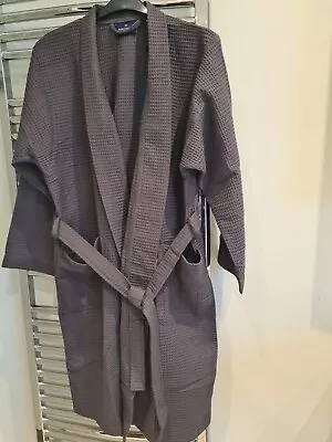 Morgenstern Mens Dressing Gown Waffle Lightweight Kimono Bathrobe Size Medium • £29