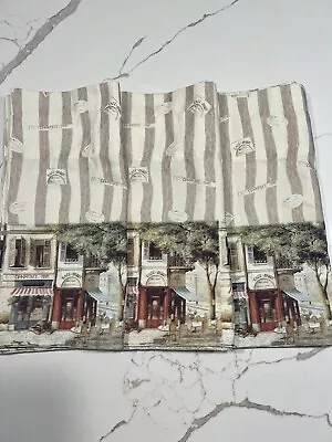 Lot Of 3 Kitchen Valances 15X60 Paris Cafe Wine  • $5