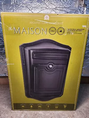 Architectural Mailbox 2540 Black Maison Wall Mounted Locking Mailbox • $44.50