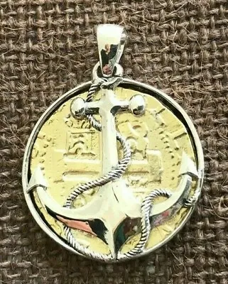 ATOCHA Coin Design Pendant 1600-1700  Gold  Coin Silver Anchor Treasure Jewelry • $126.23