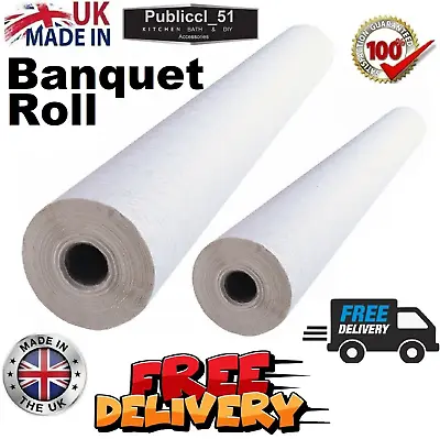 £25.79 • Buy 100m 330ft Wedding Party Table Buffet Banqueting Banquet Roll White Paper Trendy