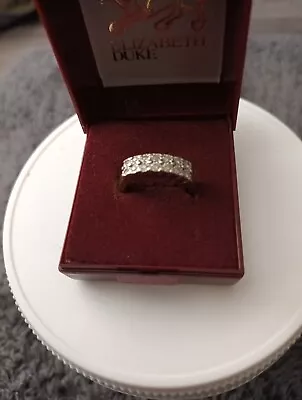 9ct Gold Diamond Eternity Ring Size O  2g  • £60