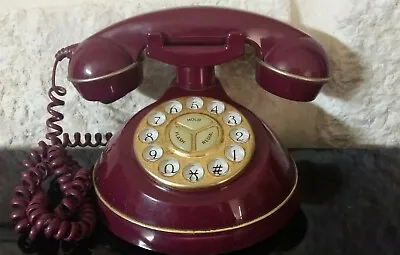 Classic Corded Telephone Vintage Disk Phone Digital Landline Phone Working • $65