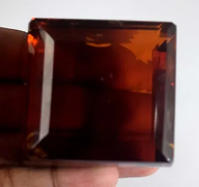676.85 Ct Madeira Orange Citrine Lustrous Gemstone Emerald Cut Certified F7012 • £47.15