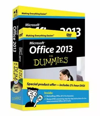 Microsoft Office 2013 For Dummies Wallace Wang Paperback Book & Bonus DVD NEW • $20