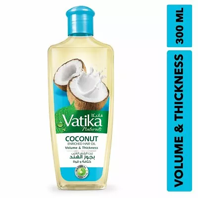 Dabur Vatika Coconut Enriched Hair Oil Volume & Thickness 300ml (10.14oz) • $12.58