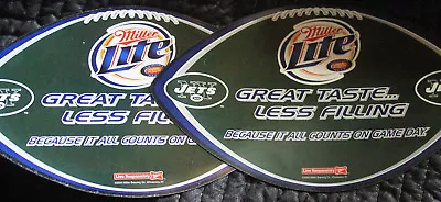 Lot Of 2 Tailgating Miller Lite Sponsored New York Jets Draft Magnets • $7.99