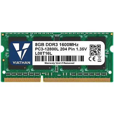 Viathan DDR3L 8GB 16GB 32GB 1600 MHz PC3-12800 Laptop Memory RAM SODIMM 204 Lot • £24.59
