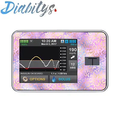 T:slimx2 Insulin Pump Sticker - Iridescent Leopard • £3