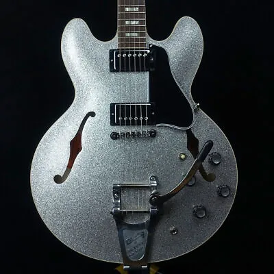 Gibson CS 1964 ES-335 Reissue Silver Sparkle Black Stinger W/Bigsby Gloss • $11653.40