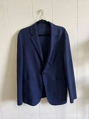 BONOBOS Unstructured Blazer Slim Fit Nova Fides Wool 40R Navy 3 Button/pocket • $111