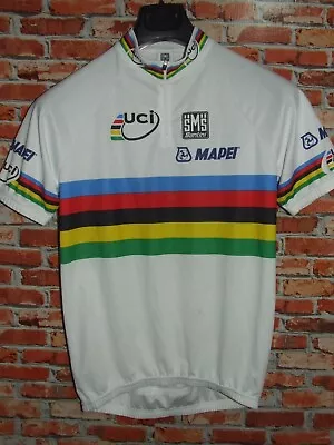 Rainbow Jersey Uci Mapei SANTINI Bike Cycling Shirt Maillot Size XL • $67.02