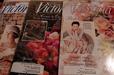 Victoria Magazine X 3 1994 Romance Romantic England Antiques Nice Condition • $21