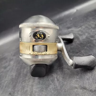 Vintage Zebco Gold 33 3 Bearings Spin Cast Fishing Reel • $9.99