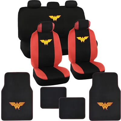 Wonder Woman Seat Covers & Carpet Floor Mats For Car SUV Truck Full Set • $59.50