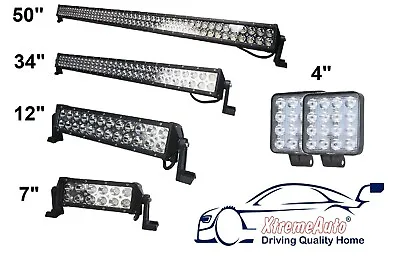 LED Light Bar 12V Flood Spot Combo Beam Offroad Work Lamp - Grill / Roof • $29.04