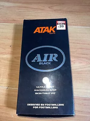 ATAK Air Black Football Gloves BNWT Junior Size M RRP £20 Lightweight Gaelic • £11.99