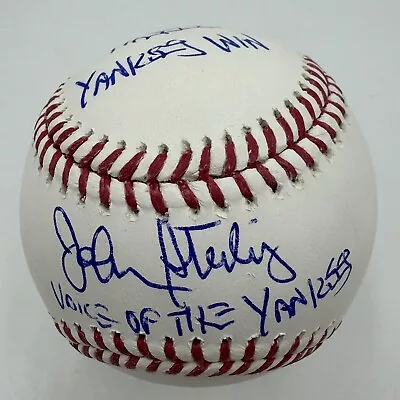 John Sterling  Voice Of The Yankees The Yankees Win!  Signed MLB Baseball JSA • $149