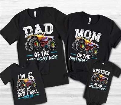 Monster Truck Custom Birthday Shirt Personalized Family Birthday Shirts • $16.99