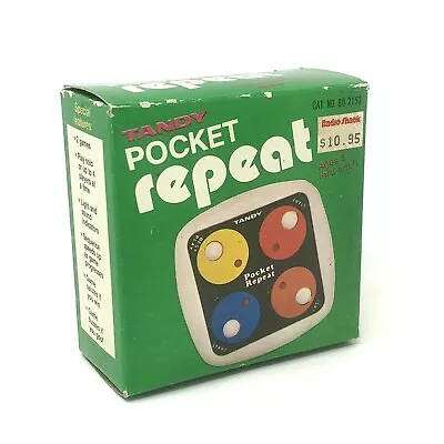 Vintage Tandy Pocket Repeat Electronic Memory Game Radio Shack - Complete In Box • $24.97