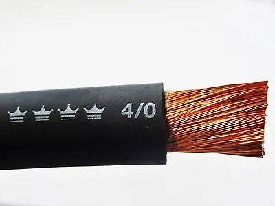 10' 4/0 Excelene Welding Cable Black Made In Usa  600v Up To 600 Amps  • $79.88