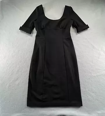 Diane Von Furstenberg Dress Womens Size 10 Brianne Ponte Little Black Stretch • $74.88