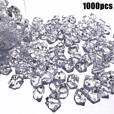 Versatile Transparent Acrylic Ice Rocks 1000pcs For Various Decor Projects • £29.51