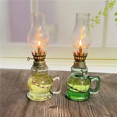 1pcs MINI Chamber Oil Lamp Vintage Glass HURRICANE Kerosene Lamp LANTERN CHIMNEY • $16.50